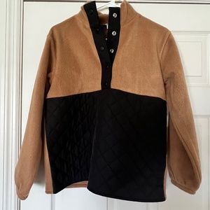 J Crew Fleece Quilted Pullover